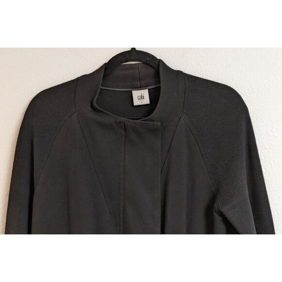 CAbi # 3351 "Tailor" Ponte Full Zip Black Coat w/Back Sweater Knit Size Small - Picture 3 of 15